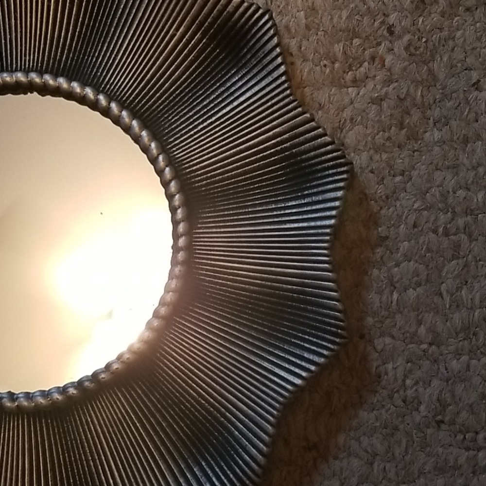 Faux Metal Wall Mirrors Set of 2 - Picture 4 of 4